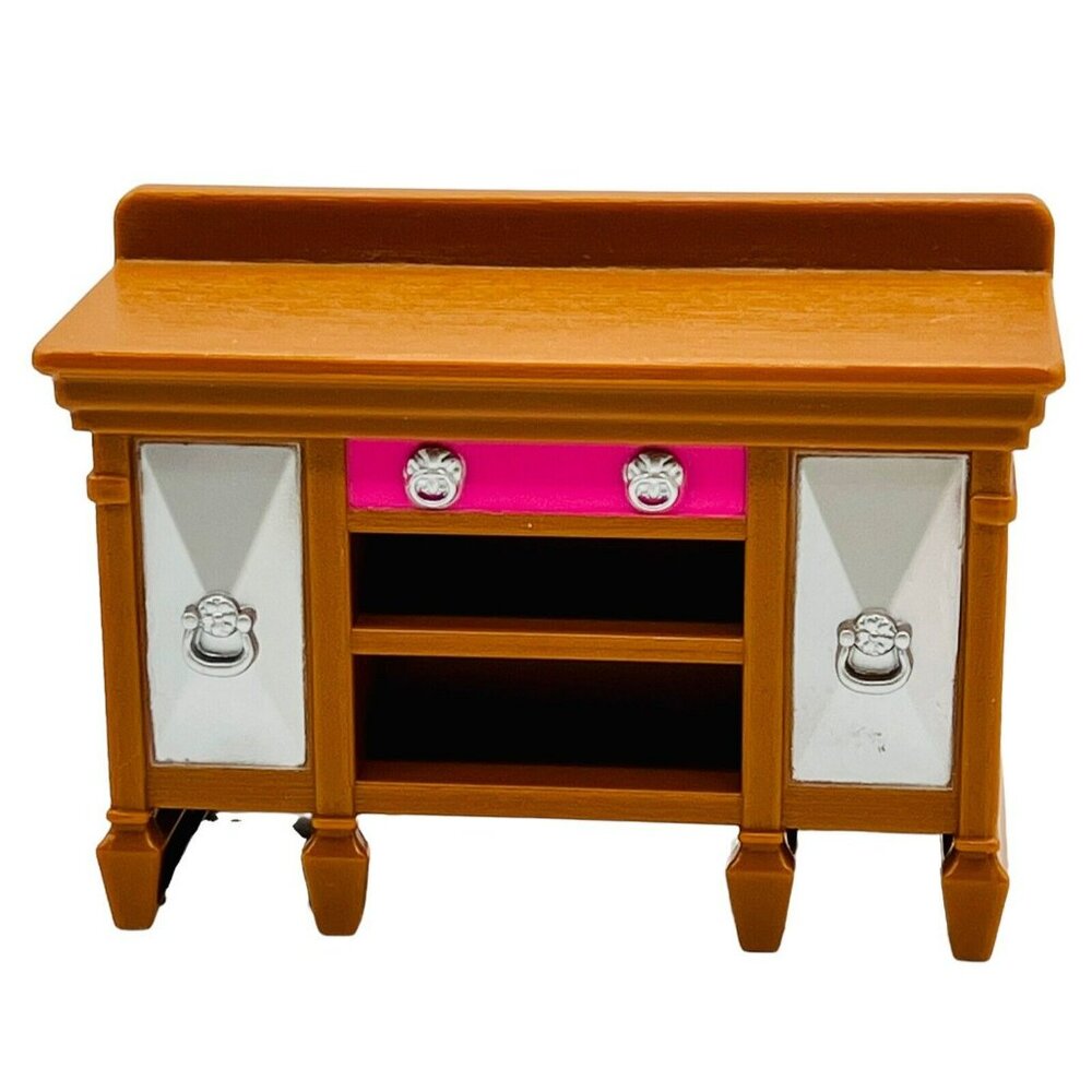 Fisher Price Loving‎ Family Dollhouse Dining Room Hutch Buffet N7299 Brown 2008